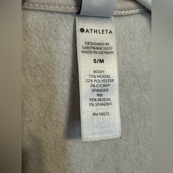Athleta Light Gray Ethereal Slouchy Cocoon Wrap Cardigan Size Small/Medium - Picture 4 of 5